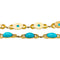 Collier Collier en or jaune décoré de turquoises. 58 Facettes 31468