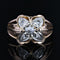 Bague 53 Bague vintage plumes et trèfle or rose 58 Facettes CV106