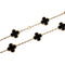 Collier Sautoir Van Cleef & Arpels, "Vintage Alhambra", or jaune, onyx. 58 Facettes 32128