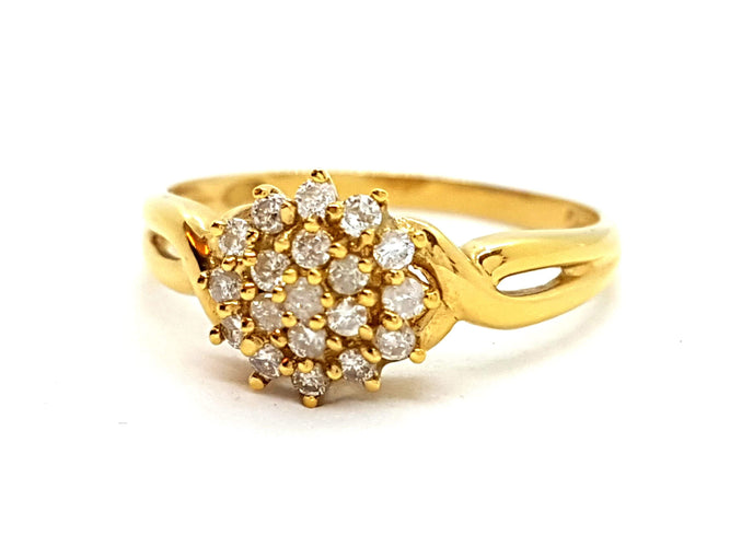 Bague 56 Bague Or jaune Diamant 58 Facettes 06346CD