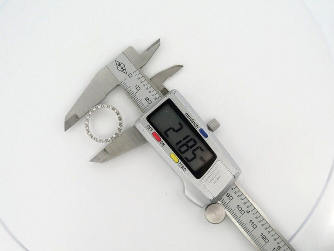 Bague 55 bague alliance t55 en or blanc 18k pavage complet 18 diamants 1.7ct 58 Facettes 252656