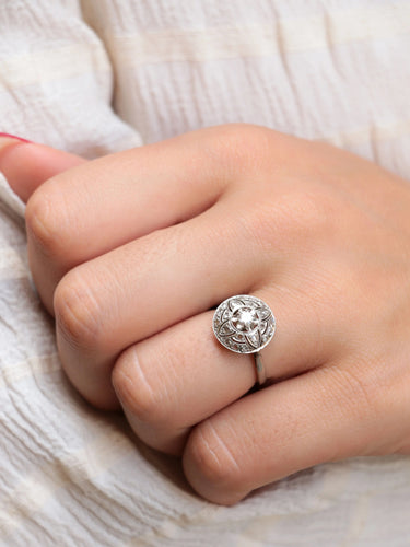 Bague Bague dôme Belle Epoque en or et diamants 58 Facettes 751