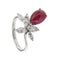 Bague 59 Bague rubis cabochon et diamants 58 Facettes 33076