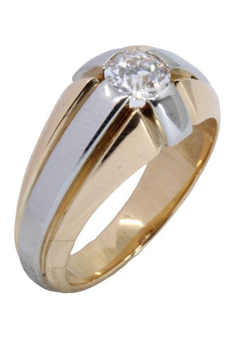 Bague JONC ANGLAIS DIAMANT 0.57 CARAT 58 Facettes 058701