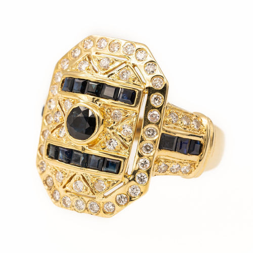 Bague 52 Bague Cocktail Or jaune Saphir 58 Facettes 2130439CN