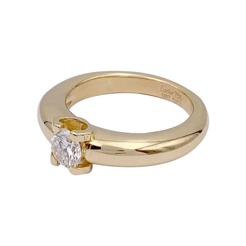 Bague 53 Solitaire Cartier, "Louis Cartier", or jaune, diamant. 58 Facettes 32205