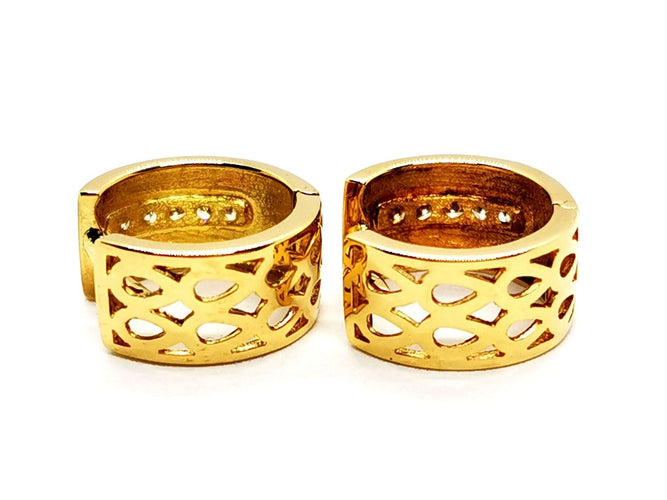 Boucles d'oreilles Boucles d'oreilles Créoles Or jaune Diamants 58 Facettes 1467703CN