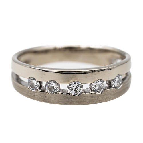 Bague 54 Bague Bandeau Or blanc Diamant 58 Facettes 2699473CN