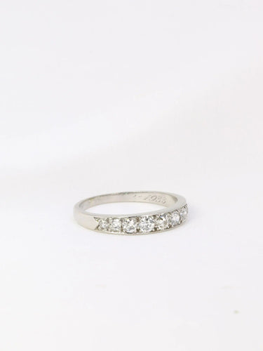 Bague Bague jarretière ancienne platine diamants 0,5 ct 58 Facettes J109