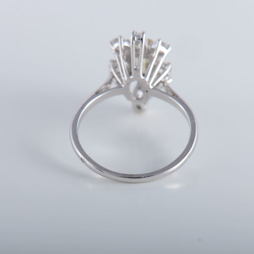 Bague 55 Solitaire diamant couleur naturelle 58 Facettes