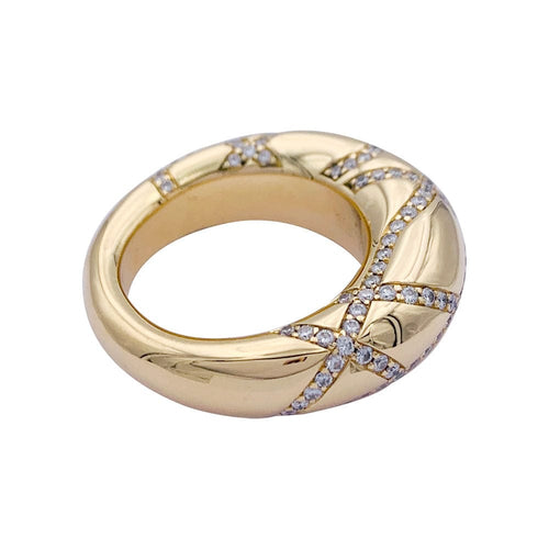 Bague 56 Bague Chaumet, "Anneau", en or jaune, diamants. 58 Facettes 32642