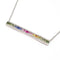Collier Collier barrette saphirs multicolores diamants or blanc 58 Facettes