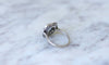 Bague Bague Art Déco saphir de Ceylan entourage diamants 58 Facettes