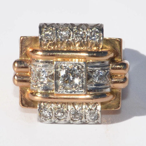 Bague Bague platine et diamant 1950 58 Facettes