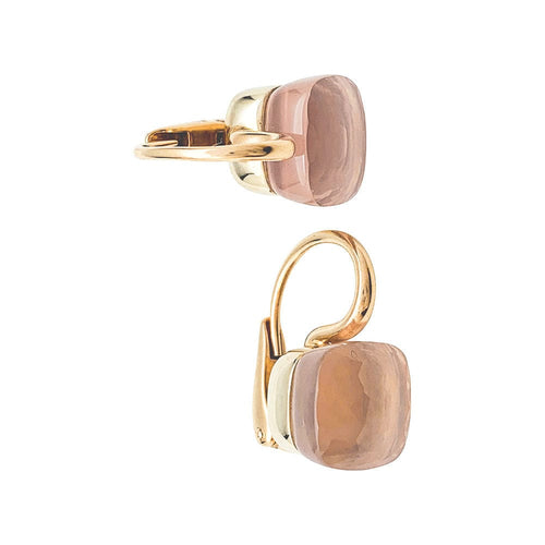 Boucles d'oreilles Boucles d'oreilles Pomellato, "Nudo", or jaune et quartz rose. 58 Facettes 31119