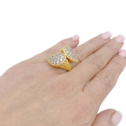 Bague 53 Bague Boucheron vintage "Serpent Bohème" or jaune, platine, diamants. 58 Facettes 33569