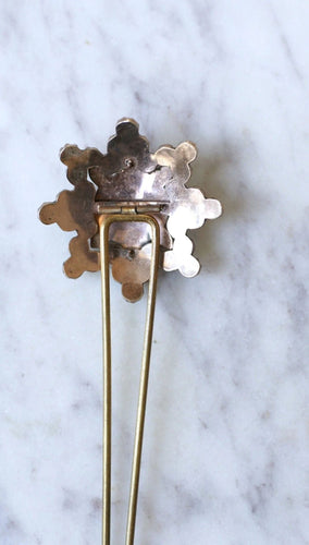 Accessoire Peigne ancien Fleur grenats et vermeil 58 Facettes