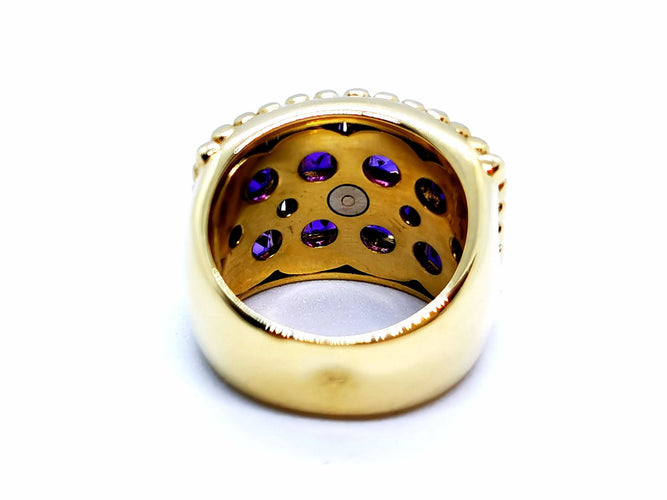 Bague 56 Bague Or jaune Améthyste 58 Facettes 1048332CN