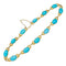 Collier Collier en or jaune décoré de turquoises. 58 Facettes 31468