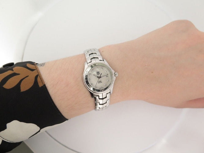 Montre montre TAG HEUER link lady wj1319 acier & diamants 27mm quartz 58 Facettes 250049