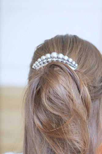 Accessoire Peigne à cheveux ancien, diadème en argent 58 Facettes