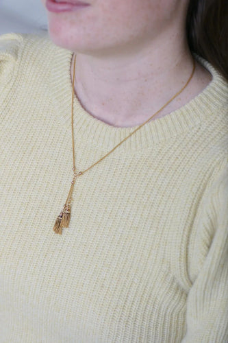 Collier Collier trois ors négligé pompons 58 Facettes