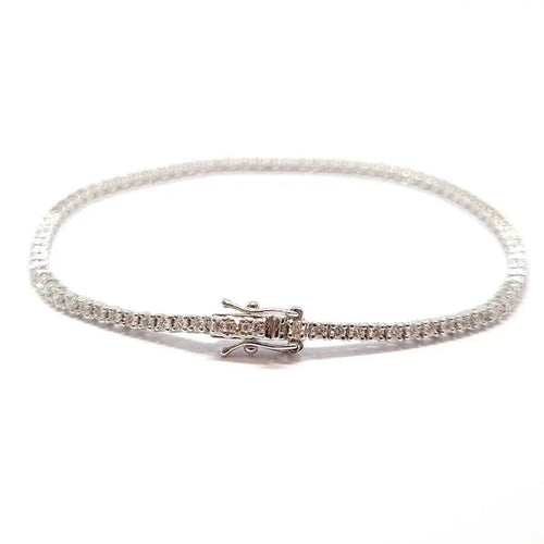 Bracelet Bracelet rivière diamants, or blanc 58 Facettes