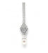 Pendentif H : 4.5 cm - L : 1.7 cm / Ø de la perle : 9.7 mm / Blanc/Gris / Or 750 Pendentif - Or, Perle et diamants 58 Facettes 170211R