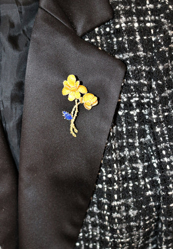 Broche Broche Fleurs émail 58 Facettes 485