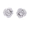 Boucles d'oreilles Boucles d'oreilles, "Fleurs", or blanc, diamants. 58 Facettes 33050
