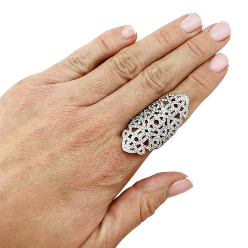 Bague 54 Bague Repossi "Maure" en or blanc et diamants. 58 Facettes 30813