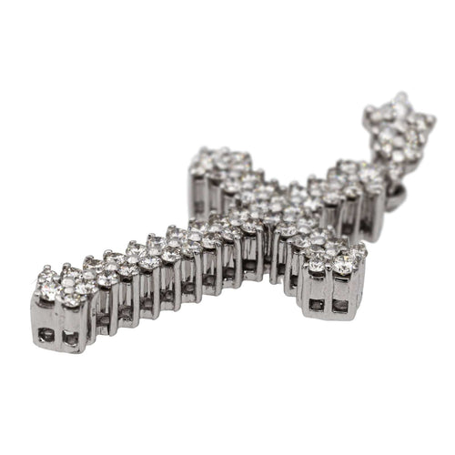 Pendentif Pendentif Croix Or blanc Diamant 58 Facettes 2505463CN