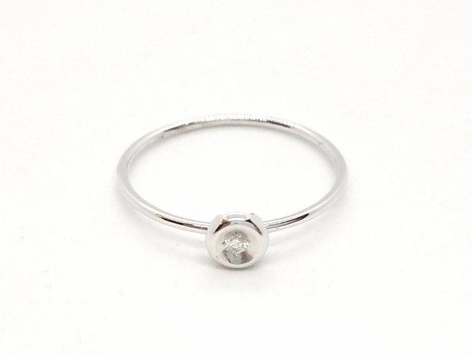 Bague 53 Bague Or blanc Diamant 58 Facettes 579279RV