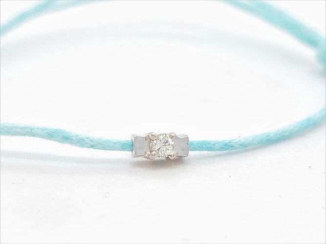 Bracelet Bracelet Cordon Or blanc Diamant 58 Facettes 578892RV