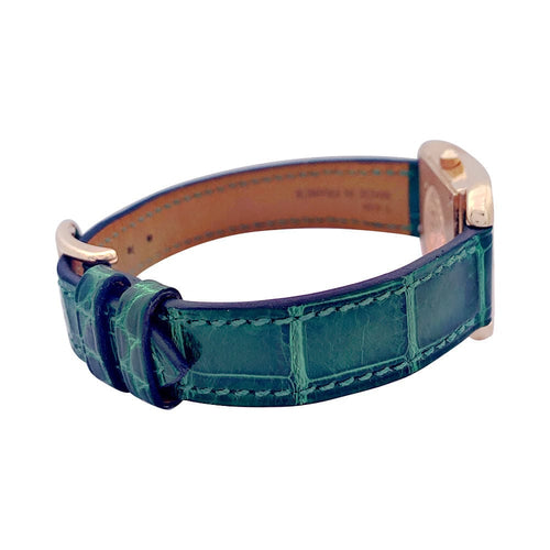 Montre Montre Hermès, "Cape Cod", or rose, diamants, cuir. 58 Facettes 33529