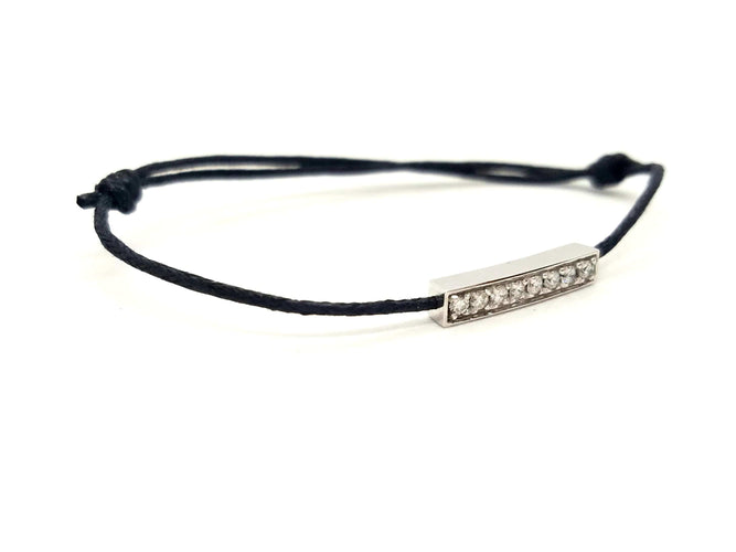 Bracelet Bracelet Cordon Or blanc Diamant 58 Facettes 578870RV