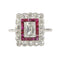 Bague 54 Bague de fiançailles Art Déco diamant rubis 58 Facettes 23249-0100