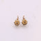 Boucles d'oreilles Dormeuses or jaune et vert, perle fine 58 Facettes
