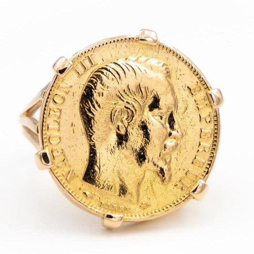 Bague 56 Bague Pièce Or jaune 58 Facettes 1637029CN