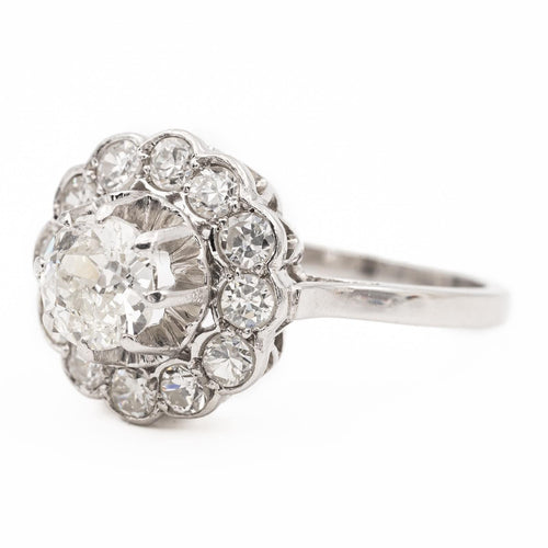 Bague 58 Bague Marguerite Platine Diamant 58 Facettes 2270734CN