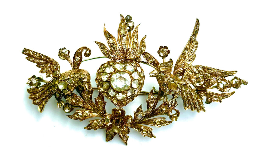 Broche Ensemble broche et bague Empire austro-hongrois 58 Facettes