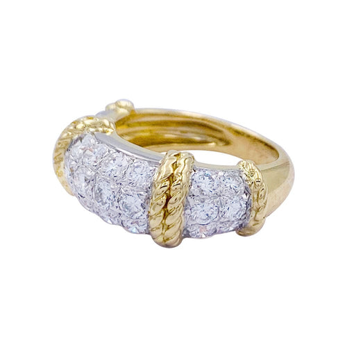 Bague 45 Bague Fred, "Isaure", or jaune, platine, diamants. 58 Facettes 32289
