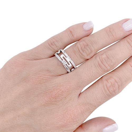 Bague 52 Bague Bulgari, "Parentesi", or blanc. 58 Facettes 32356