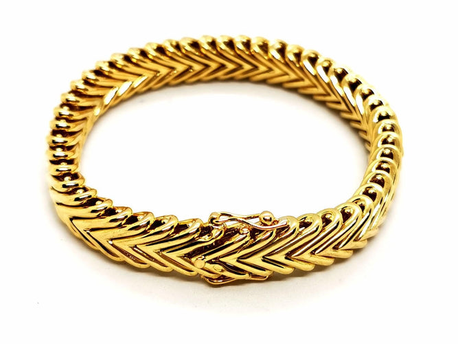 Bracelet Bracelet Maille chevron Or jaune 58 Facettes 1833576CN