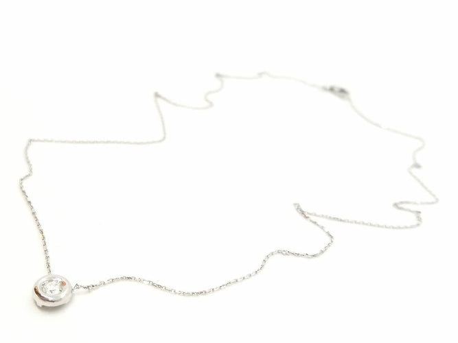 Collier Collier Or blanc Diamant 58 Facettes 579106RV