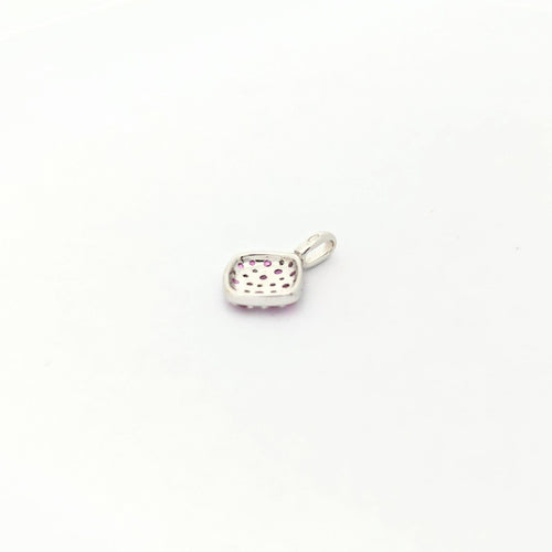 Pendentif Pendentif Or blanc Diamants Saphirs roses 58 Facettes 27966