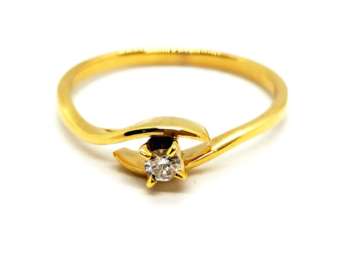 Bague 54 Bague Solitaire Or jaune Diamant 58 Facettes 1186467CN