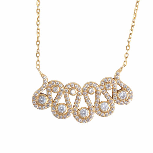 Collier COLLIER "DALILA" OR & OXYDES DE ZIRCONIUM 58 Facettes BO/220093