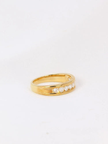 Bague 53 Demi-Alliance américaine diamants 0,36 ct 58 Facettes J99