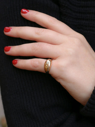 Bague 51 Bague jonc vintage en or et diamant 0,1 ct 58 Facettes J147